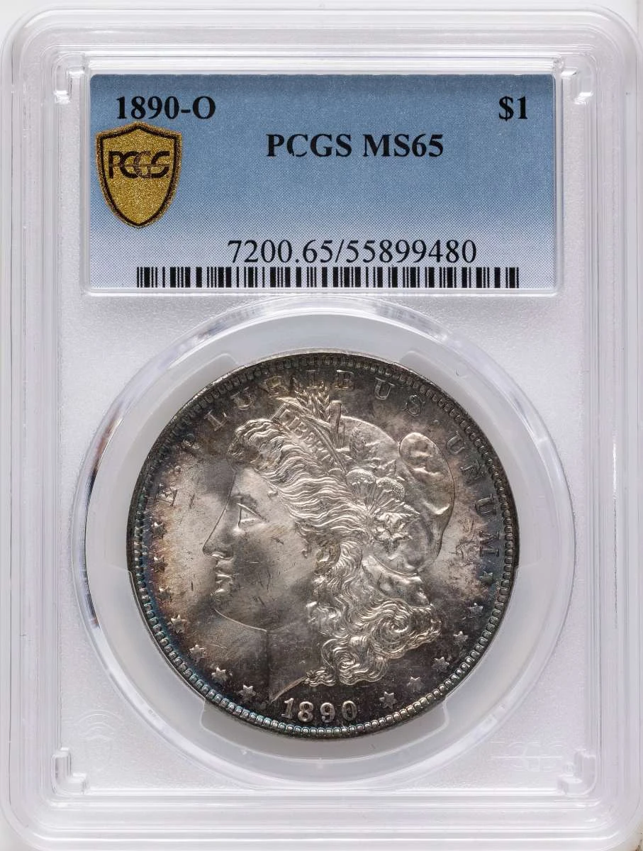 1890-O S$1 Morgan Silver Dollar Coin PCGS MS65 coin front image