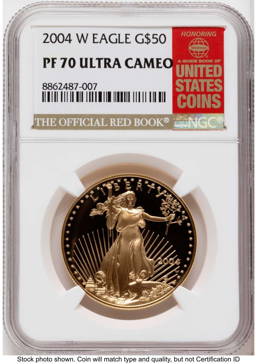 Bullionshark 2004-W $50 Proof 1 oz American Gold Eagle Coin NGC PF70 UCAM - HAT790690002 