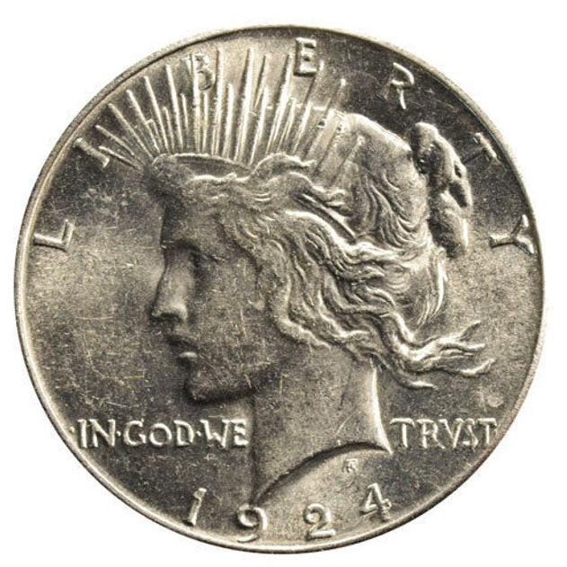 1924-S Peace Dollar Brilliant Uncirculated - BU - Bullion Shark