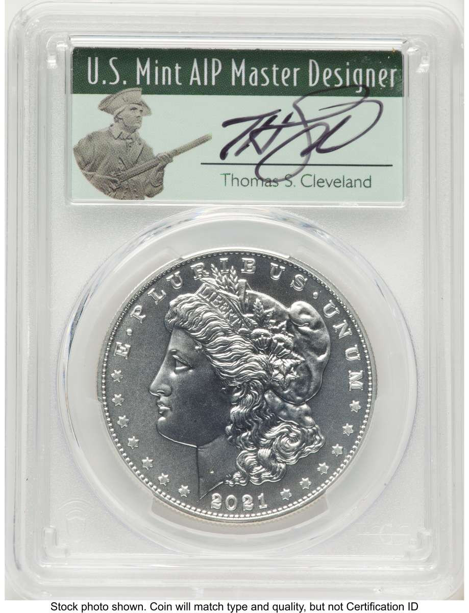 Bullionshark 2021-D $1 Modern Bullion Coin PCGS MS70   Morgan Dollar 100th Anniversary - Advanced Release - HAT773560001 