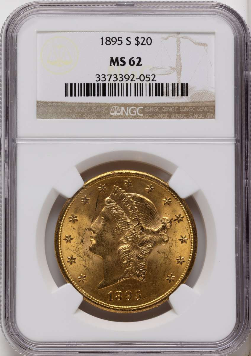 Bullionshark 1895-S $20 Gold Liberty Double Eagle NGC MS62 - HAT790944011 