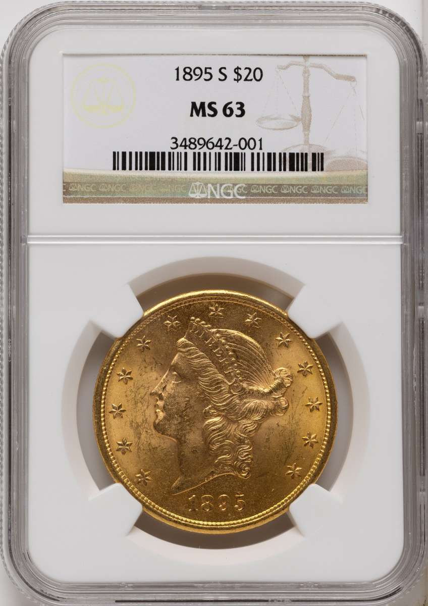 Bullionshark 1895-S $20 Gold Liberty Double Eagle NGC MS63 - HAT790463013 