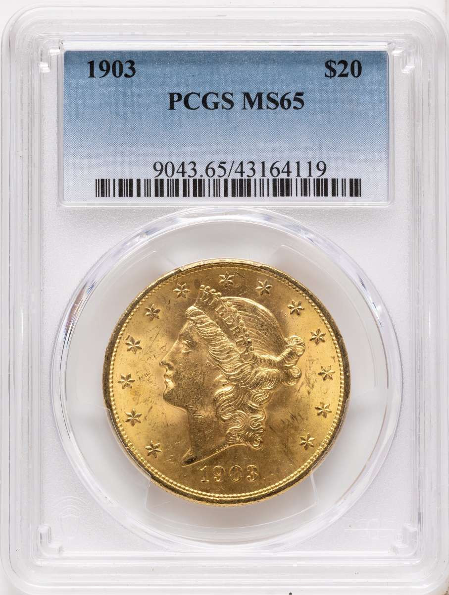 Bullionshark 1903 $20 Gold Liberty Double Eagle PCGS MS65 - HAT790382018 