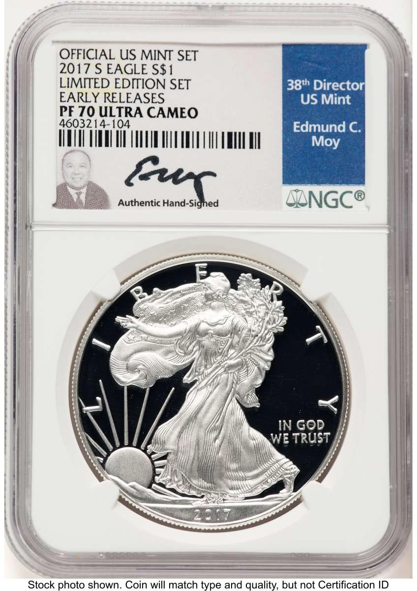 Bullionshark 2017-S S$1 Proof American Silver Eagle Coin NGC PF70 UCAM - Limited Edition - Set - First Strike - HAT772045221 