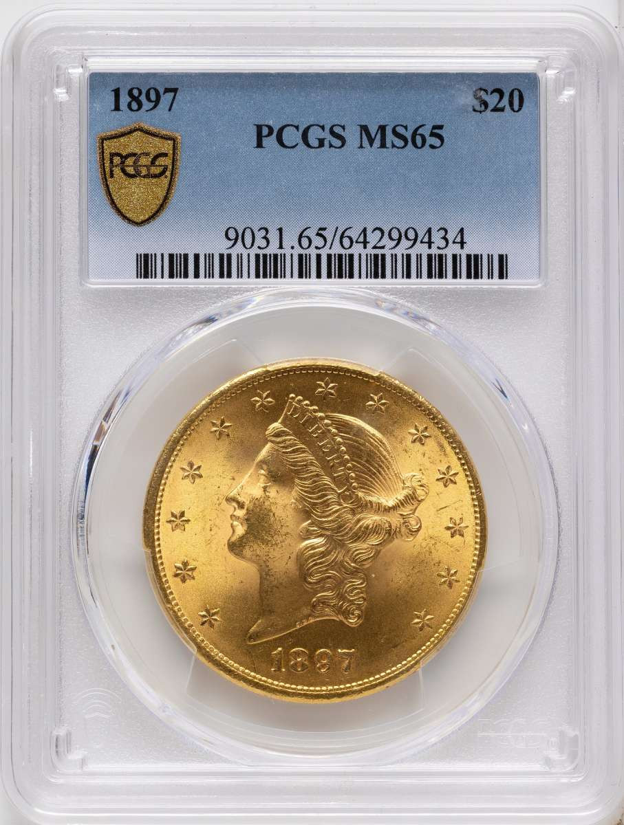 Bullionshark 1897 $20 Gold Liberty Double Eagle PCGS MS65 - HAT790466091 