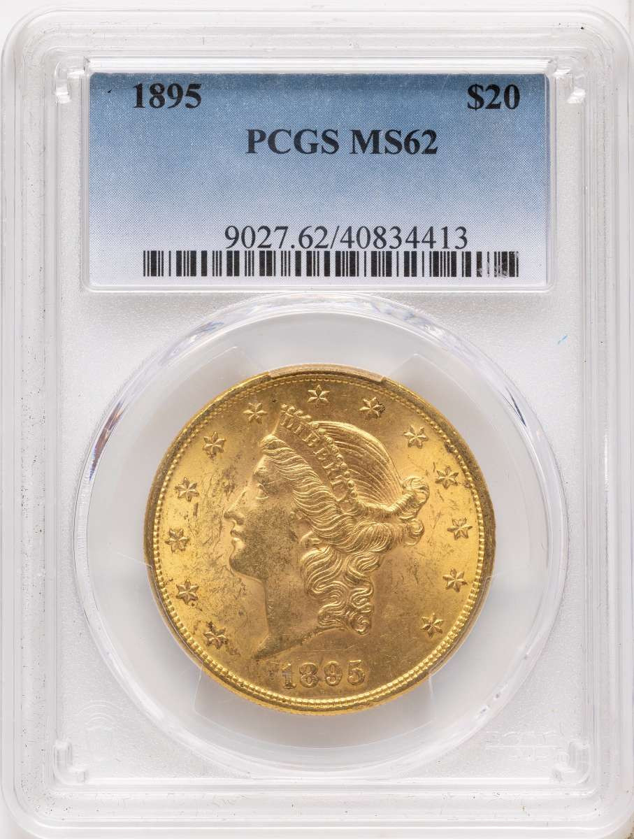 Bullionshark 1895 $20 Gold Liberty Double Eagle PCGS MS62 - HAT525268006 