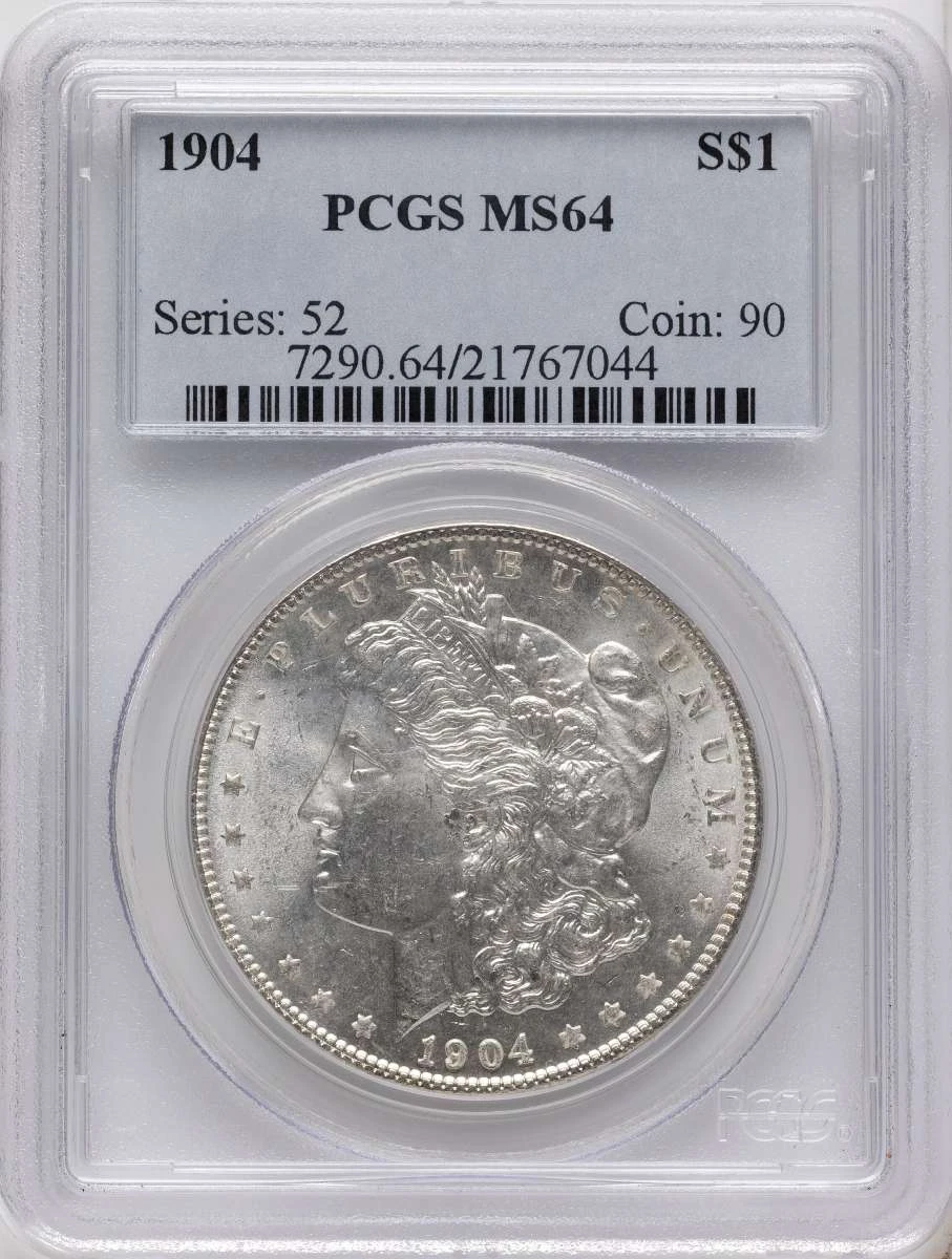 Bullionshark 1904 S$1 Morgan Silver Dollar Coin PCGS MS64 - HAT791367019 