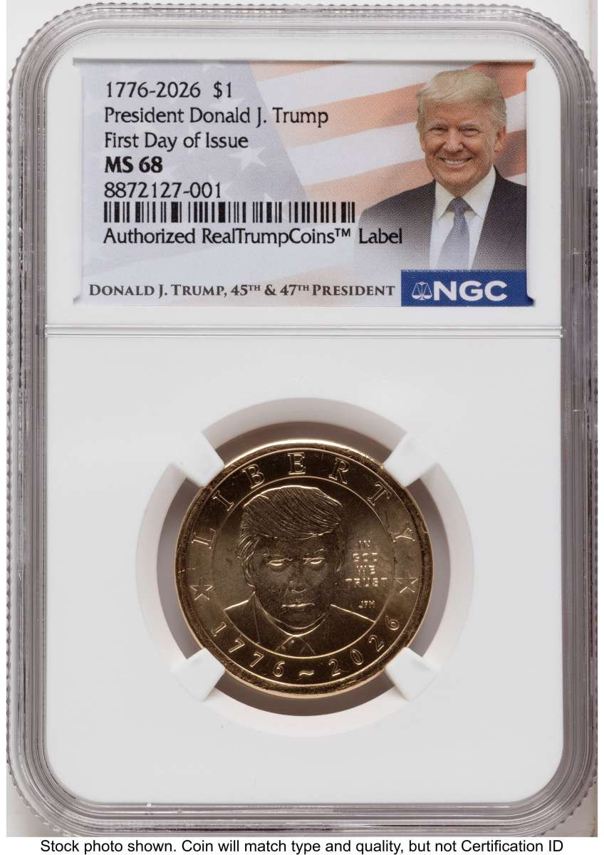 Bullionshark 2026 $1 Modern Bullion Coin NGC MS68   Donald J. Trump Semiquincentennial - HAT791479054 