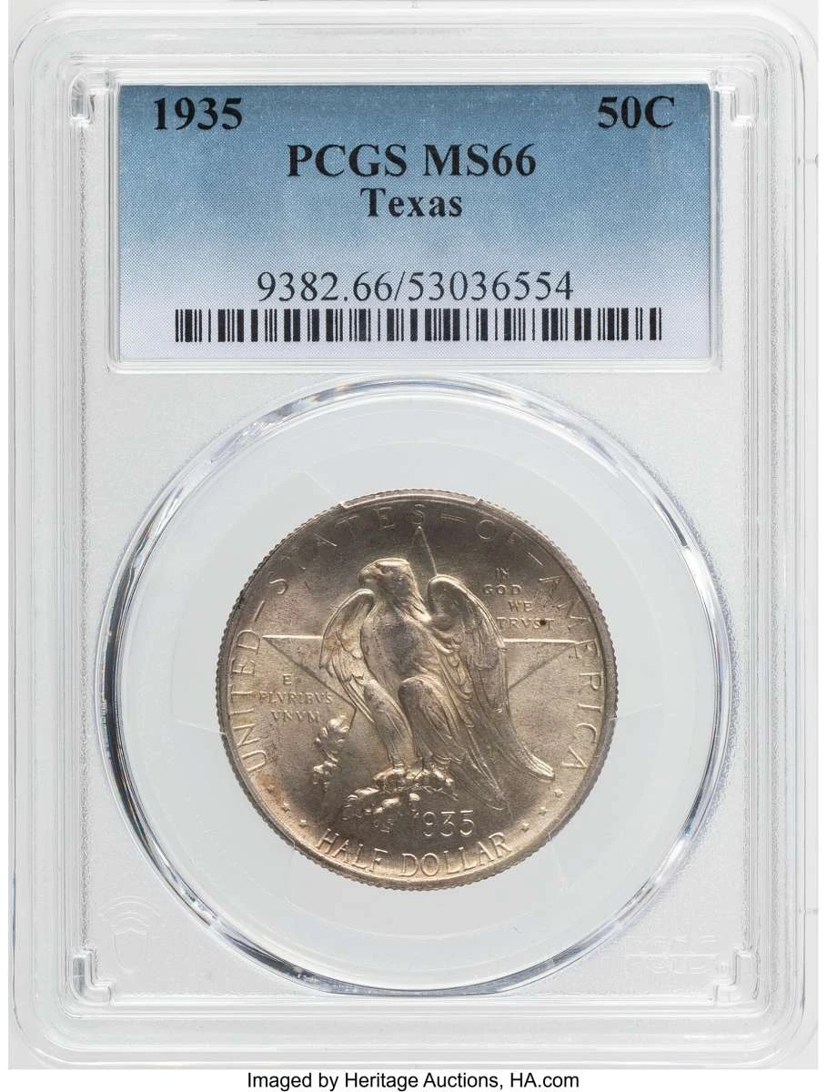 Bullionshark 1935 50C Commemorative Silver Coin PCGS MS66   Texas - HAT790684009 
