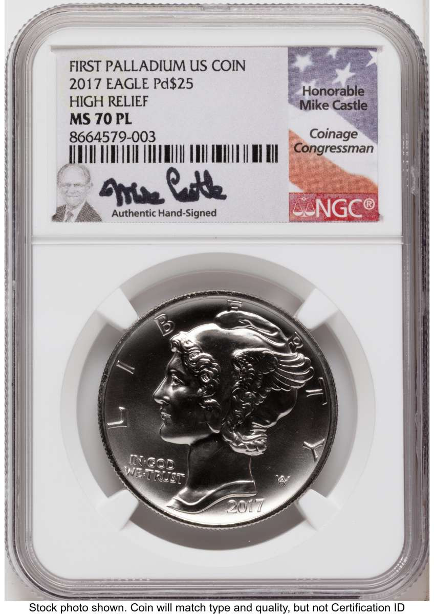 Bullionshark 2017 $25 Palladium Eagle Coin NGC MS70 - HAT772671077 