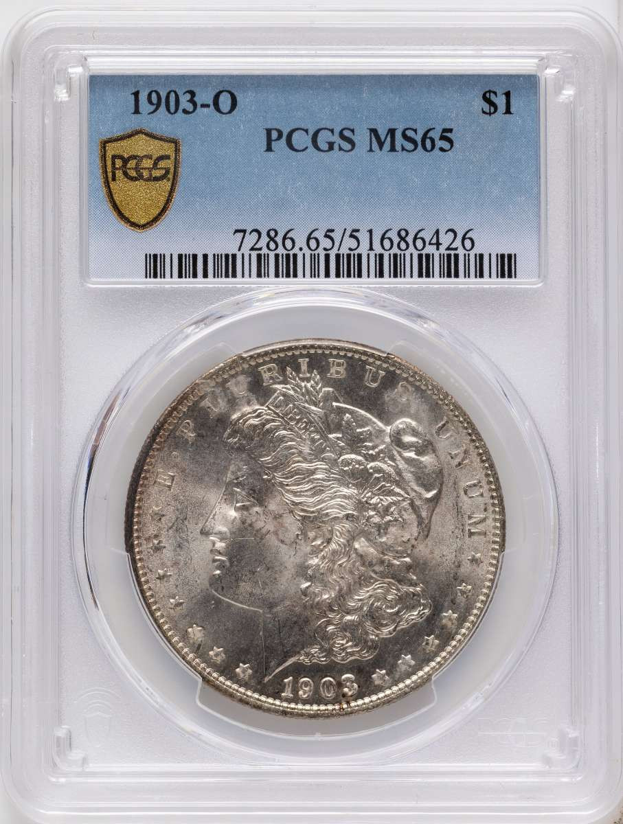 1903-O S$1 Morgan Silver Dollar Coin PCGS MS65 coin front image
