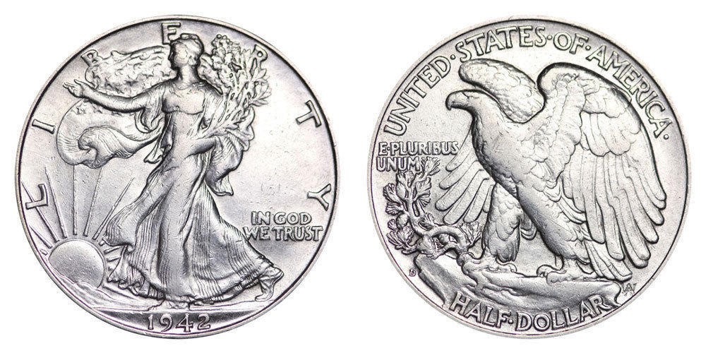 Bullionshark 1942-D Walking Liberty Half Dollar Brilliant Uncirculated - BU