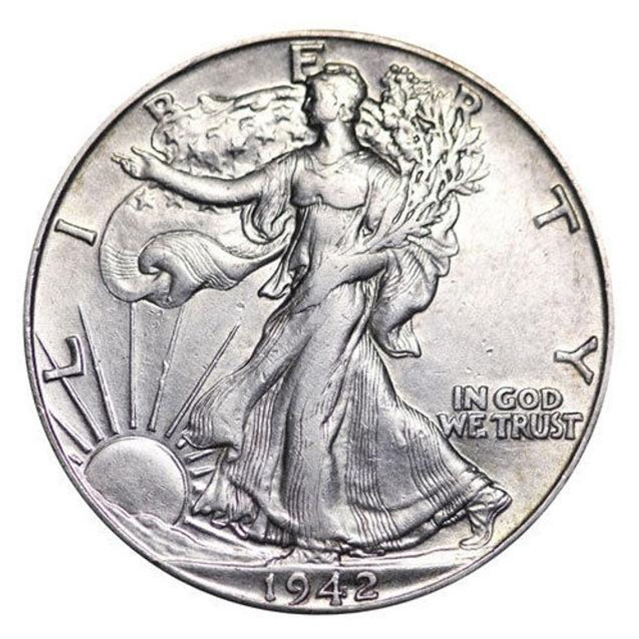 1942-P Walking Liberty Half Dollar Brilliant Uncirculated