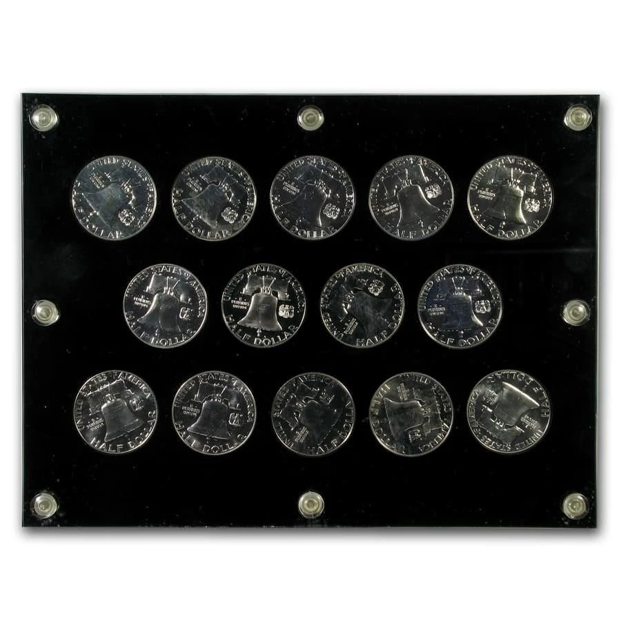 1950-63 Proof Franklin Half Dollar Set Choice Proof