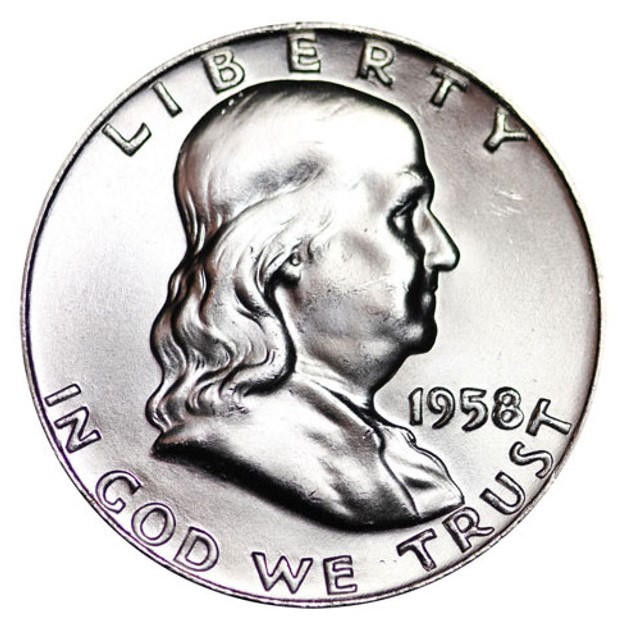 1958-D Franklin Half Dollar Brilliant Uncirculated - BU - Bullion