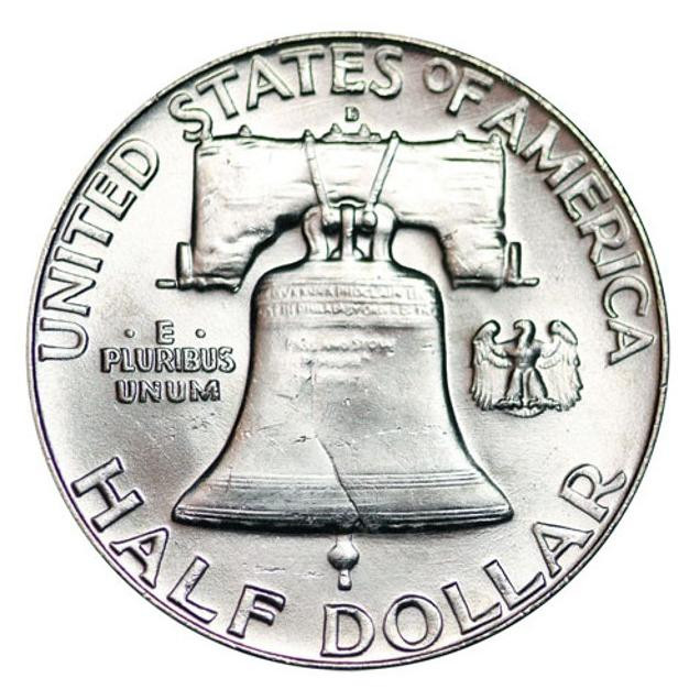 1961-D Franklin Half Dollar Brilliant Uncirculated - BU - Bullion