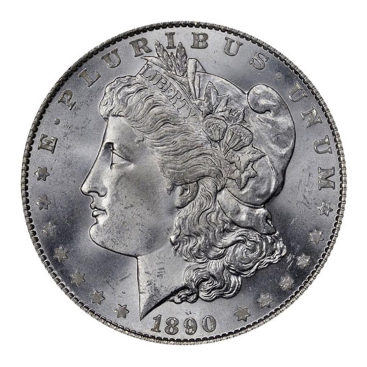 ★希少★SILVER STONE Lot.1890　XX 1890-S Morgan Silver Dollar Brilliant Uncirculated