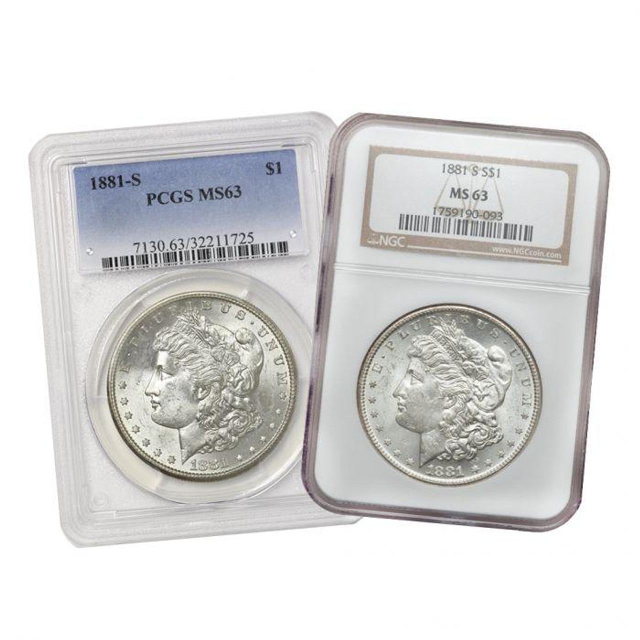 Pre-21 Morgan Silver Dollar PCGS/NGC MS63