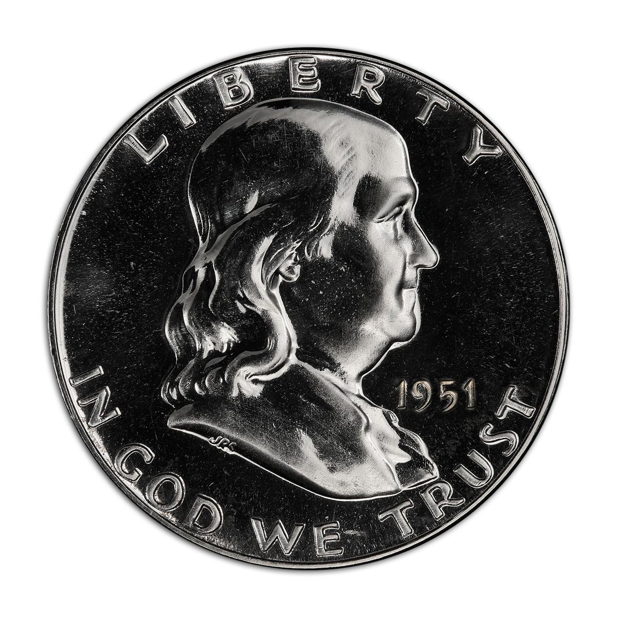 1951 Franklin Half Dollar Choice Proof - Bullion Shark