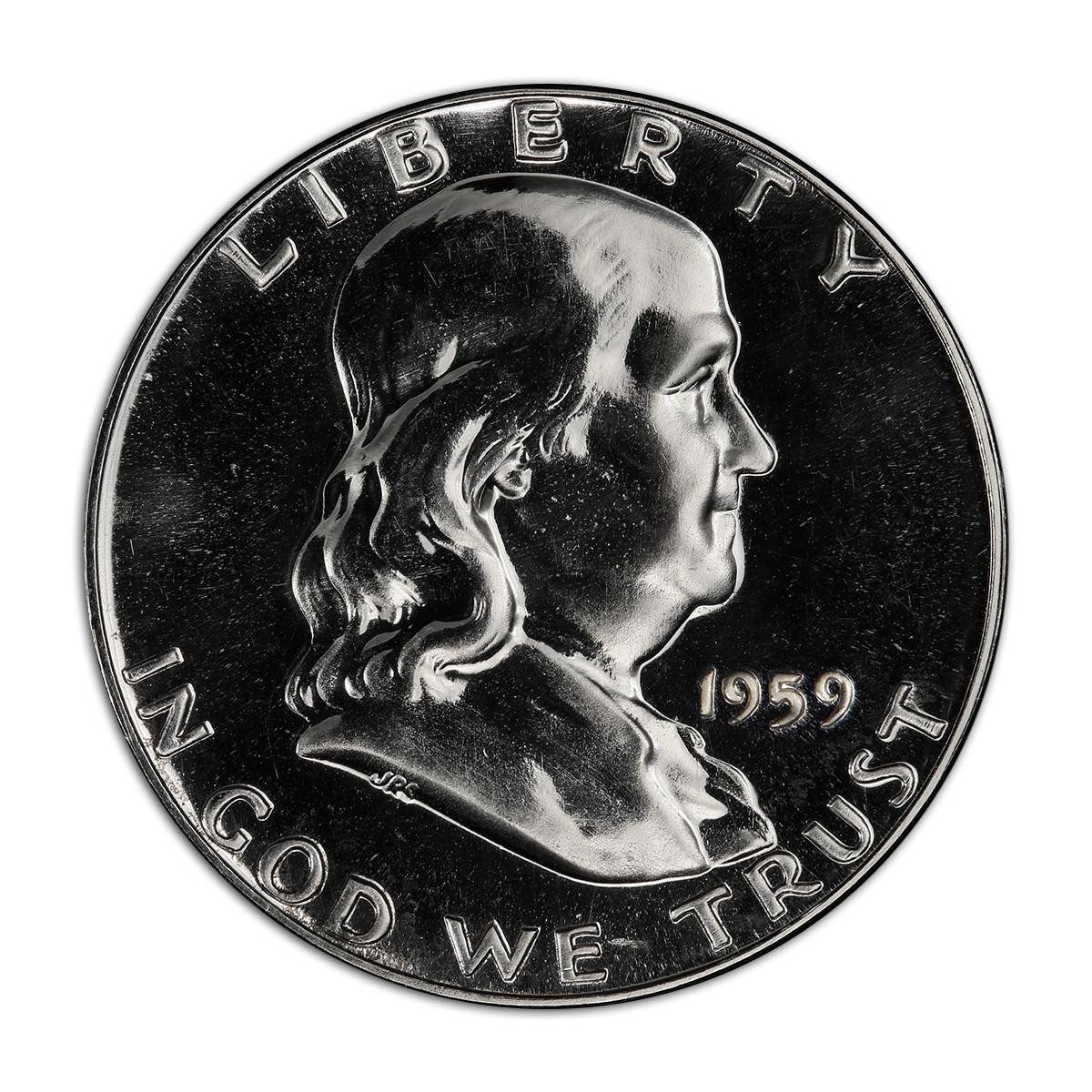 1959 Franklin Half Dollar Choice Proof - Bullion Shark