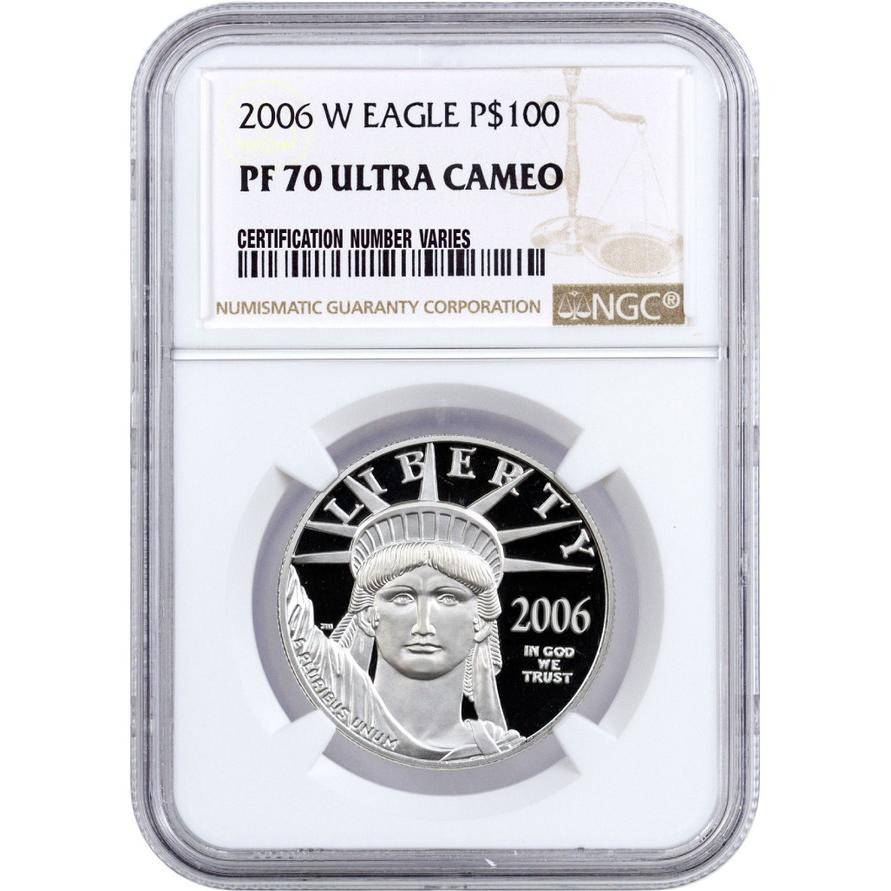 2006-W $100 Platinum Eagle NGC PF70 UCAM - Bullion Shark