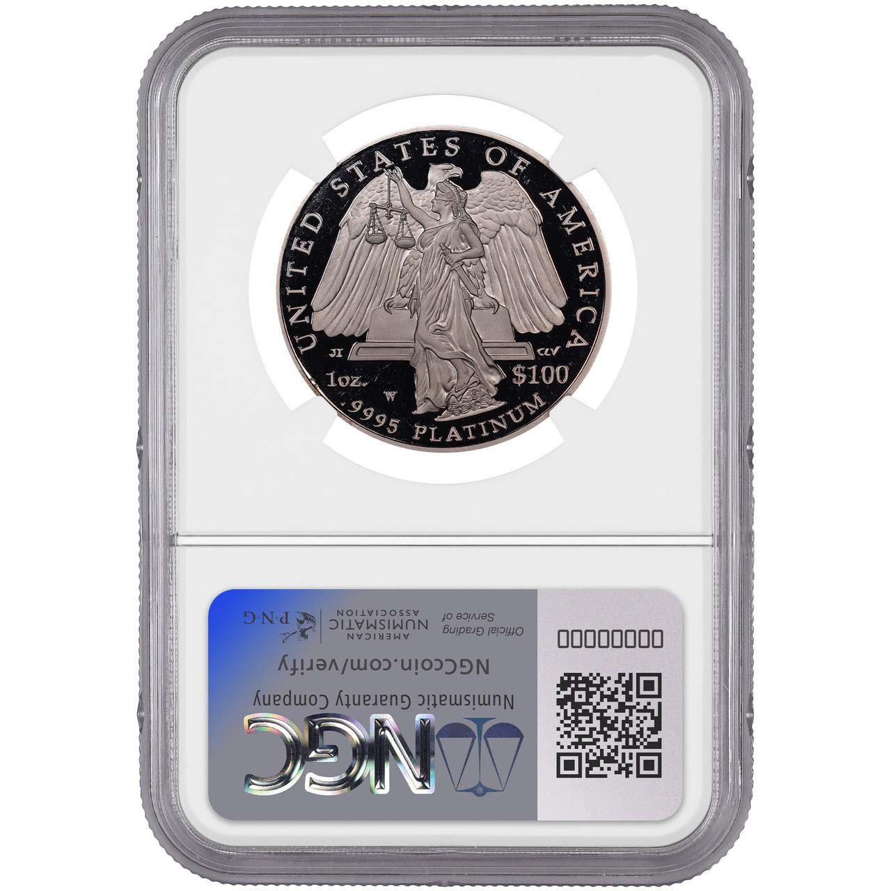 アメリカイーグル銀貨　2008年　NGC PF70UC 2008-W $100 Platinum Eagle NGC PF70 UCAM - Bullion Shark
