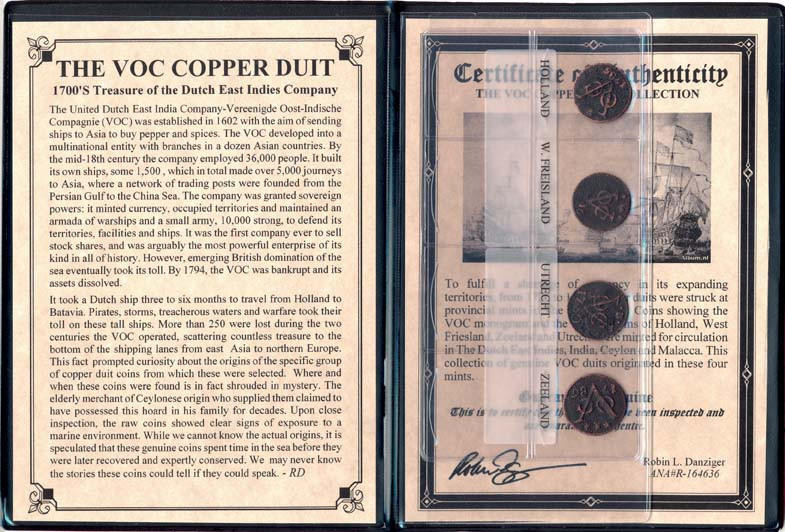 VOC Dutch East Indies Co. Copper Duits Album - Bullion Shark