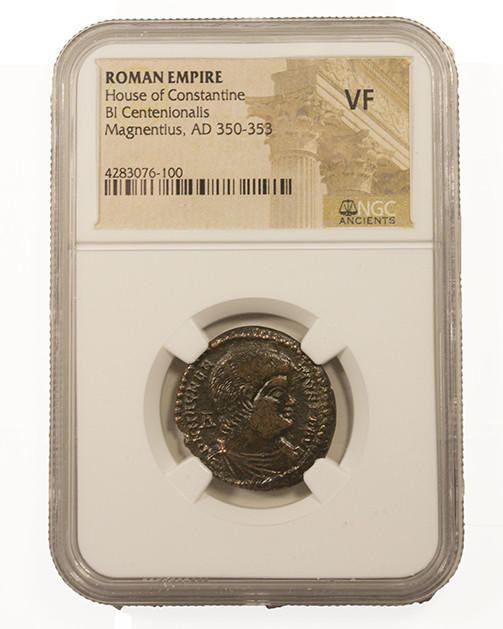 Roman AE of Magnentius (AD 350-353) NGC (VF) - Bullion Shark