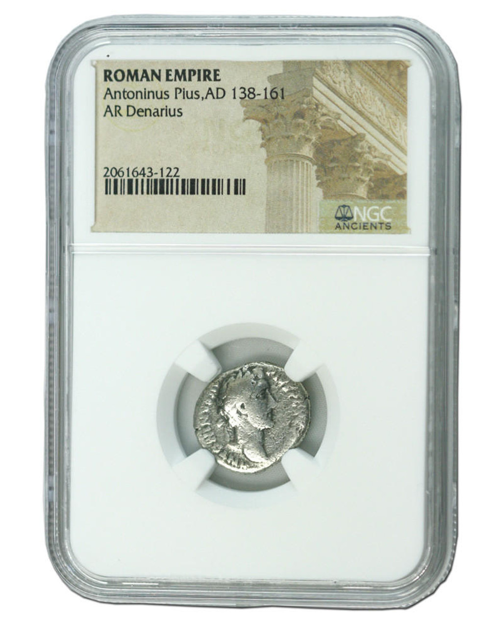 Bullionshark Roman Silver Denarius of Antoninus Pius (AD 138-161)  NGC (Low grade)
