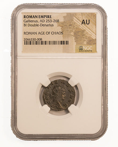Roman AE of Gallienus (AD 253-268) NGC (AU) - Bullion Shark
