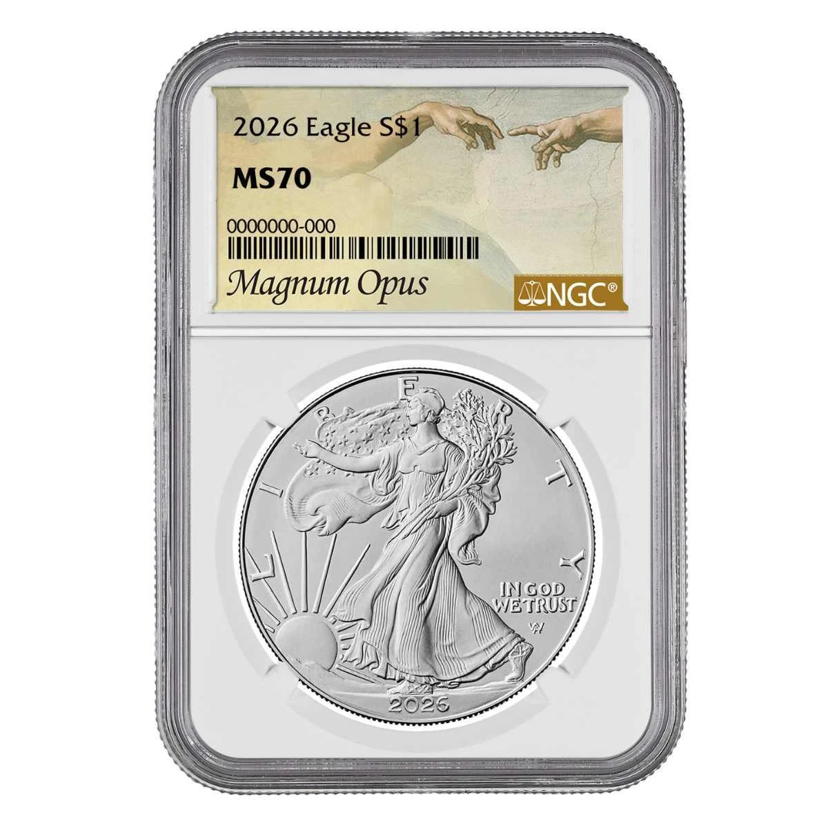 2026 American Silver Eagles For Sale Bullion Shark 2026 Dollar1 American Silver Eagle Ngc Ms70 Magnum Opus 40th Anniversary 