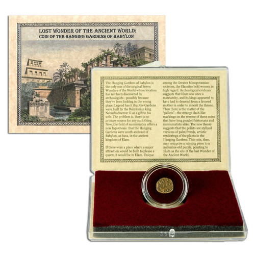 Lost Wonder of the Ancient World Clear Box-Coin of the Hanging Gardens of Babylon