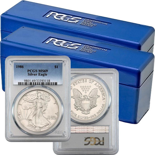 Buy 1986-2005 Silver Eagle CAC MS69 - 20 pc Set Online