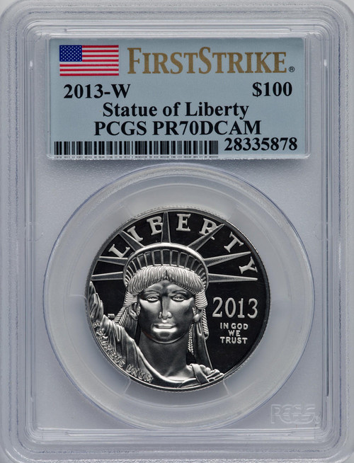 Bullionshark 2013-W $100 Platinum St. of Liberty PCGS PR70DCAM First Strike