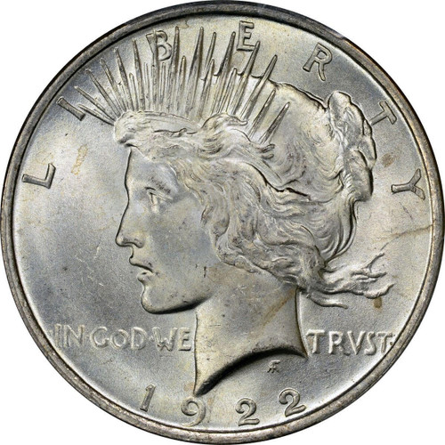 Bullionshark 1922-P Peace Silver Dollar Brilliant Uncirculated - BU 