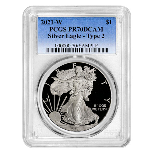 2021-W Proof Silver Eagle PCGS PR70 - Type 1