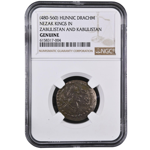 Bullionshark Hunnic Coinage of Nezak, NGC Certified Slab (LG) 