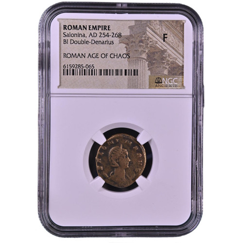 古代ローマ帝皇帝/ガリエヌス/AD253-268/NGC/AU鑑定/銀貨 Roman AE of Gallienus (AD 253-268) NGC (AU) - Bullion Shark