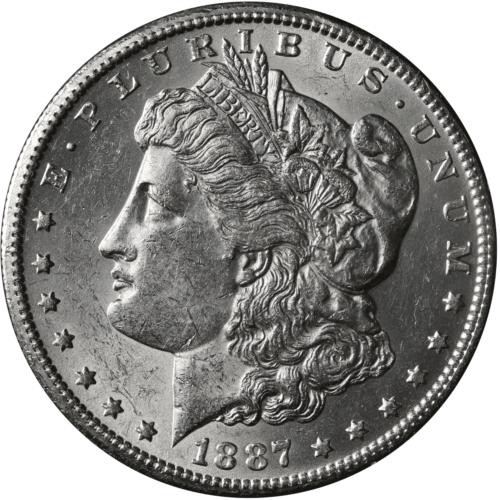 Bullionshark 1887-S Morgan Silver Dollar Brilliant Uncirculated - BU 