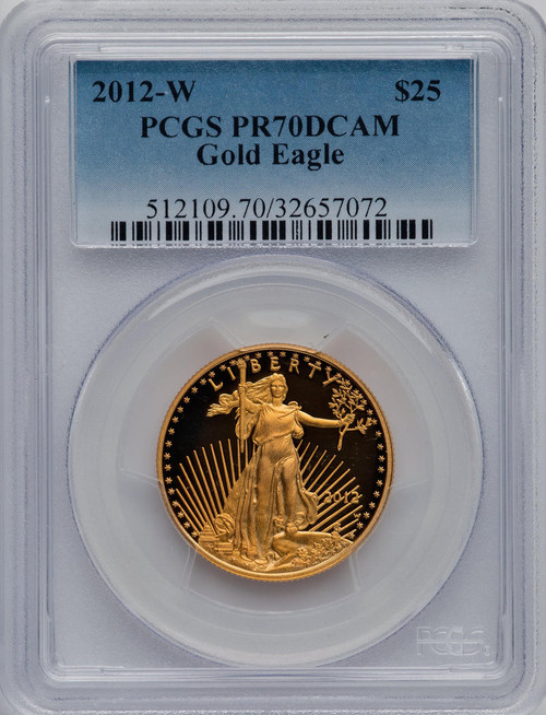 Bullionshark 2012-W $25 Gold Eagle PCGS PR70DCAM