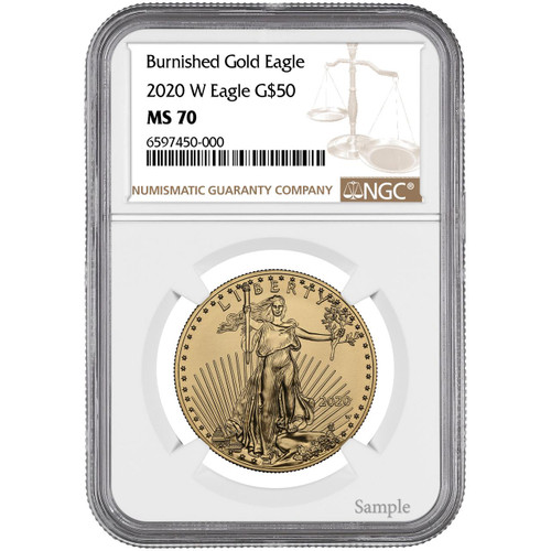2013-W $50 Burnished Gold Eagle NGC MS70