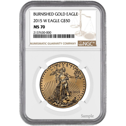 2015-W Burnished Silver Eagle NGC MS70