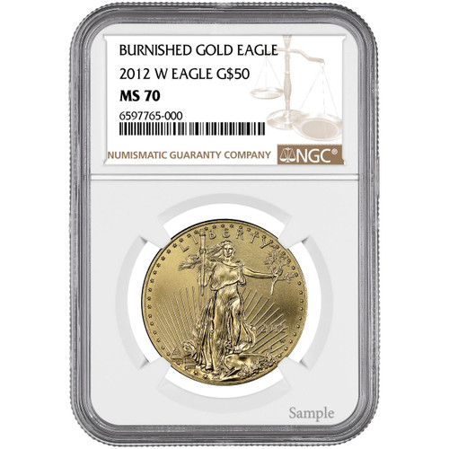 2012-W Burnished Silver Eagle NGC MS70
