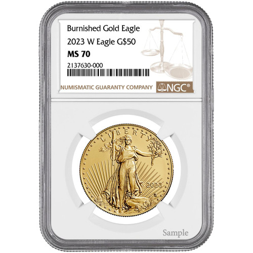 2013-W $50 Burnished Gold Eagle NGC MS70
