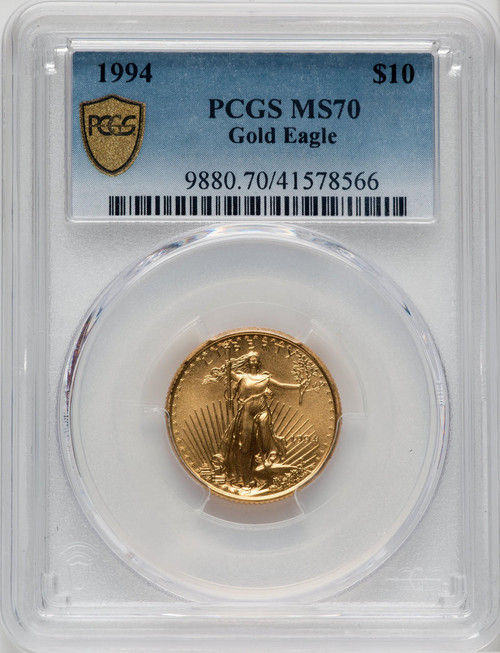 Bullionshark 1994 $10 Gold Eagle PCGS MS70