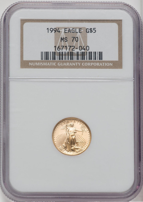 1997 $5 Gold Eagle NGC MS70
