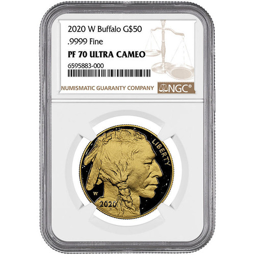 Bullionshark 2020 $50 Proof Gold Buffalo NGC PF70 UCAM 