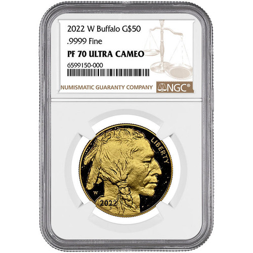 Bullionshark 2022 $50 Proof Gold Buffalo NGC PF70 UCAM 
