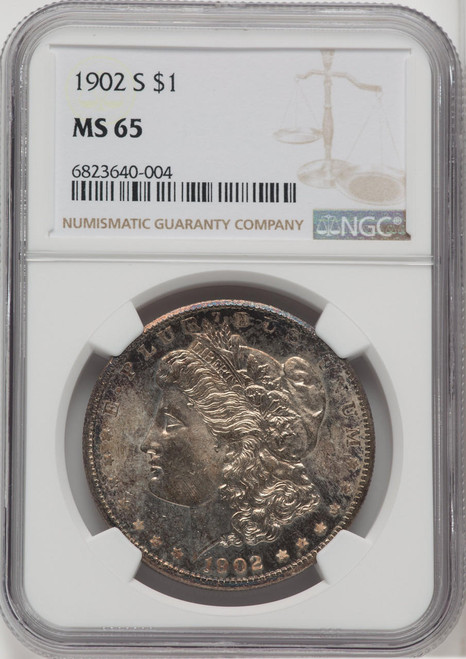 Bullionshark 1902-S Silver Morgan Dollar NGC MS65