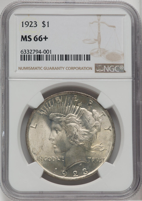 1923 Silver Peace Dollar NGC MS66+ - 765269009